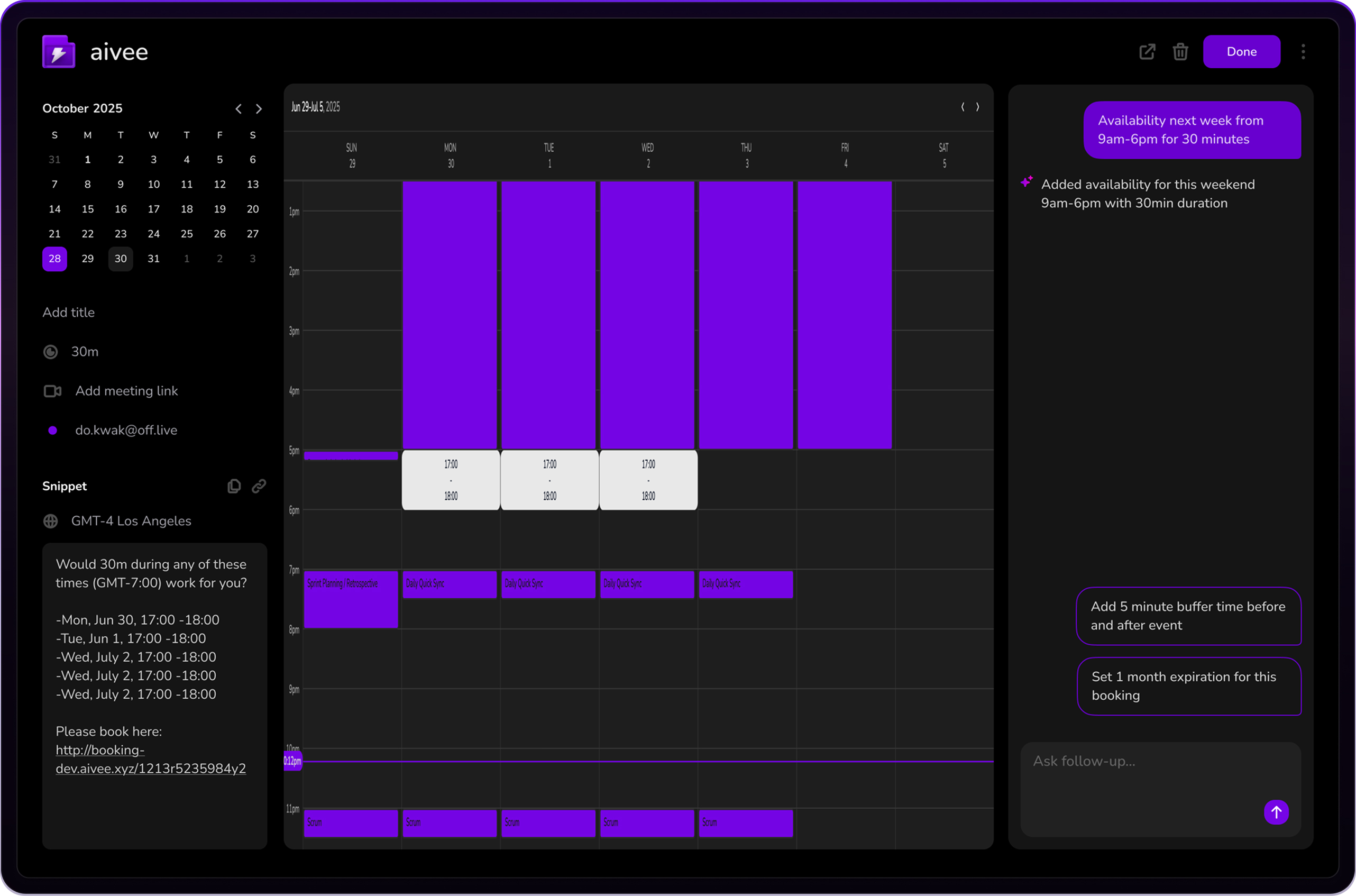 Aivee Booking - Image 1
